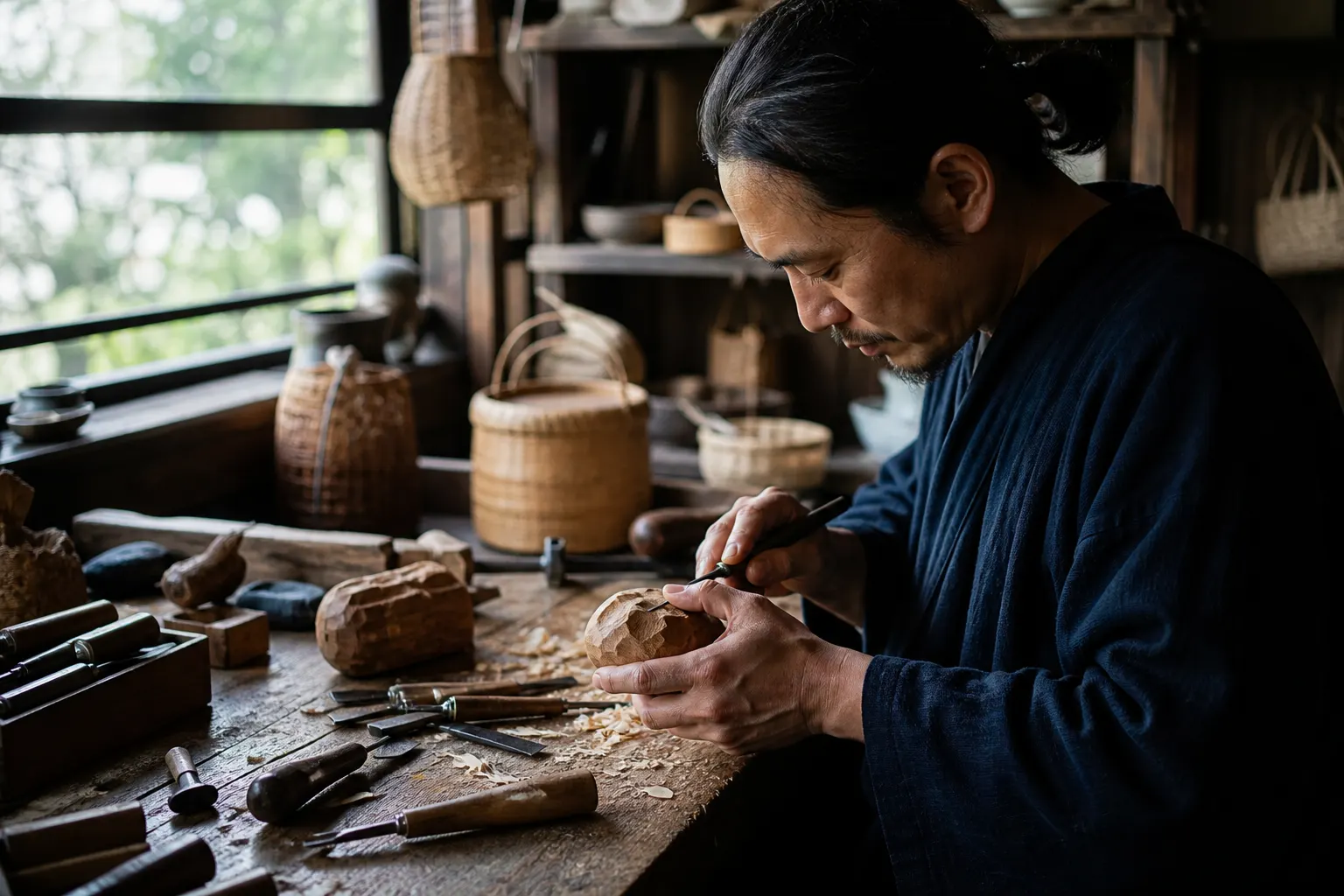 Atelier de artesanato e ferramentas